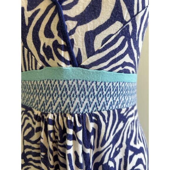 Nicole Miller Wedding Guest Maxi Dress V-Neck Animal Print Floral Boho Sexy L - Picture 7 of 7